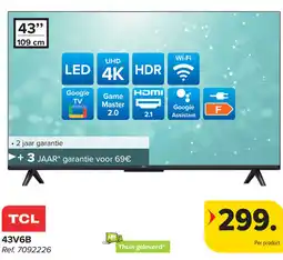 Carrefour TCL 43V6B aanbieding