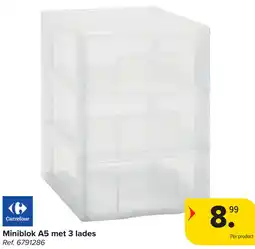 Carrefour Miniblok A5 met 3 lades aanbieding