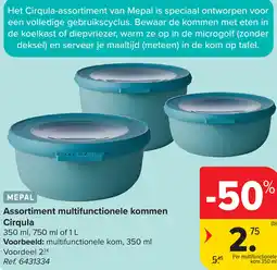 Carrefour Mepal assortiment multifunctionele kommen cirqula aanbieding