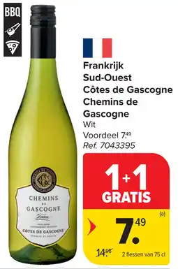 Carrefour Frankrijk Sud-Ouest Côtes de Gascogne Chemins de Gascogne aanbieding