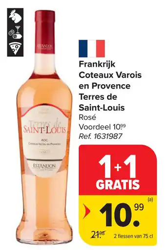 Carrefour Frankrijk Coteaux Varois en Provence Terres de Saint-Louis aanbieding