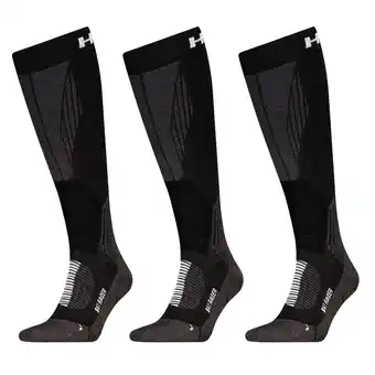 Decathlon HEAD Skisokken Racer Kneehigh 3-pack Zwart aanbieding