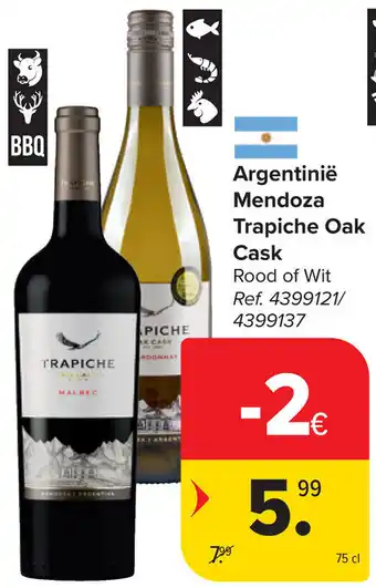 Carrefour Argentinië Mendoza Trapiche Oak Cask aanbieding