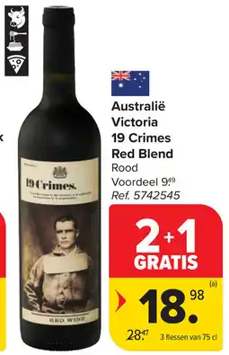 Carrefour Australië Victoria 19 Crimes Red Blend aanbieding