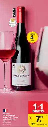 Carrefour Frankrijk Vallée du Rhône Grignan-les-Adhémar Domaine Aubert aanbieding