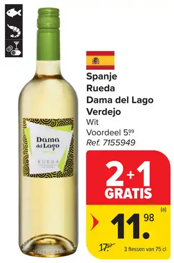 Carrefour Spanje Rueda Dama del Lago Verdejo aanbieding