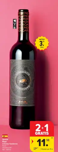 Carrefour Spanje Rioja Crianza Gardenos aanbieding