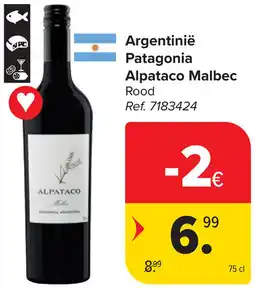 Carrefour Argentinië Patagonia Alpataco Malbec aanbieding