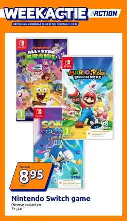 Action Nintendo Switch game aanbieding