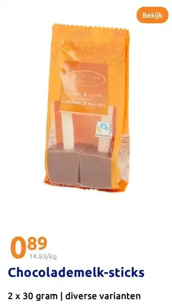 Action Chocolademelk-sticks aanbieding