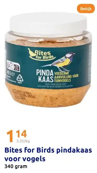 Action Bites for Birds pindakaas voor vogels aanbieding