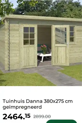 GAMMA Tuinhuis Danna 380x275 cm geïmpregneerd aanbieding