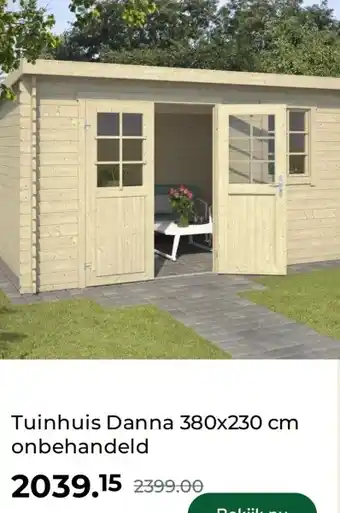 GAMMA Tuinhuis Danna 380x230 cm onbehandeld aanbieding