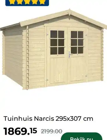 GAMMA Tuinhuis Narcis 295x307 cm aanbieding