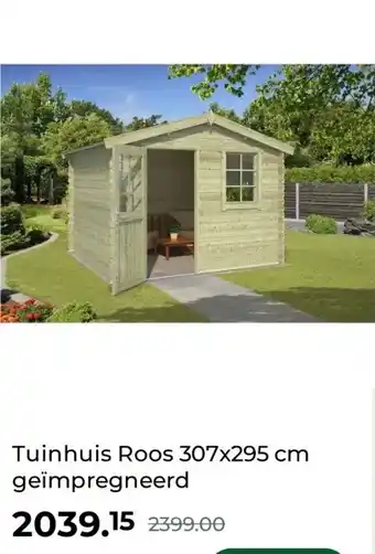 GAMMA Tuinhuis Roos 307x295 cm geïmpregneerd aanbieding