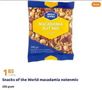 Action Snacks of the World macadamia notenmix aanbieding