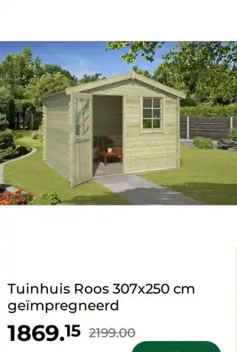 GAMMA Tuinhuis Roos 307x250 cm geïmpregneerd aanbieding