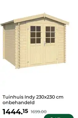 GAMMA Tuinhuis Indy 230x230 cm onbehandeld aanbieding