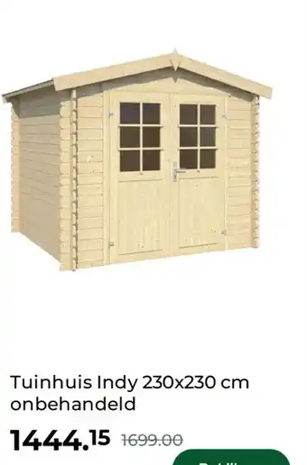 GAMMA Tuinhuis Indy 230x230 cm onbehandeld aanbieding