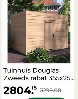 GAMMA Tuinhuis Douglas Zweeds rabat 355x25 aanbieding