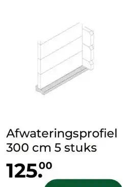 GAMMA Afwateringsprofiel 300 cm 5 stuks aanbieding