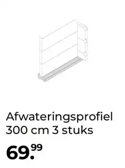 GAMMA Afwateringsprofiel 300 cm 3 stuks aanbieding