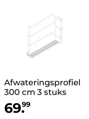 GAMMA Afwateringsprofiel 300 cm 3 stuks aanbieding