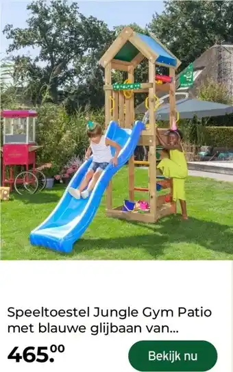 GAMMA Speeltoestel Jungle Gym Patio met blauwe glijbaan van aanbieding