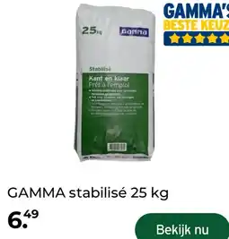 GAMMA GAMMA stabilisé 25 kg aanbieding