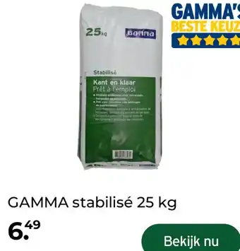 GAMMA GAMMA stabilisé 25 kg aanbieding