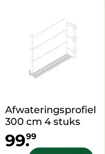 GAMMA Afwateringsprofiel 300 cm 4 stuks aanbieding