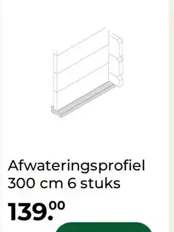 GAMMA Afwateringsprofiel 300 cm 6 stuks aanbieding