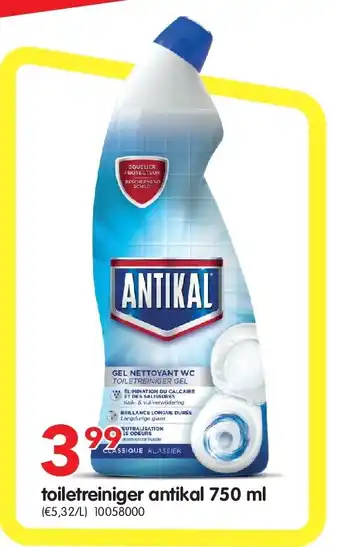 Yess toiletreiniger antikal 750 ml aanbieding