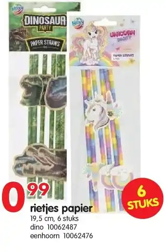 Yess rietjes papier aanbieding