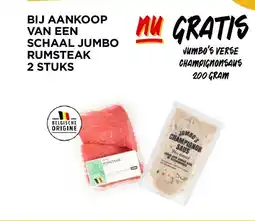 Jumbo Bij aankoop van een schaal jumbo rumsteak aanbieding