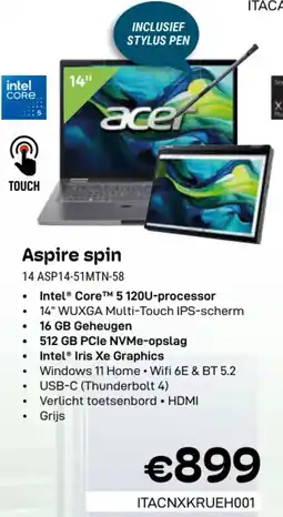 CompuDeals Acer Aspire Spin 14 ASP14-51MTN-58 aanbieding