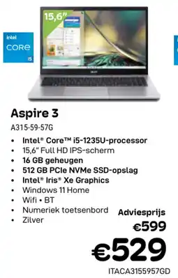 CompuDeals Acer Aspire 3 A315-59-57G aanbieding