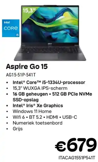 CompuDeals Acer Aspire Go 15 AG15-51P-541T aanbieding