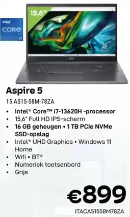 CompuDeals Acer Aspire 5 15 A515-58M-78ZA aanbieding