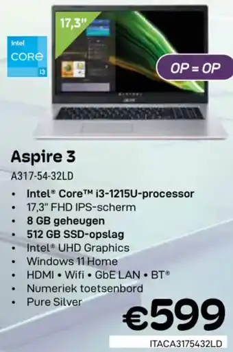 CompuDeals Acer Aspire 3 A317-54-32LD aanbieding