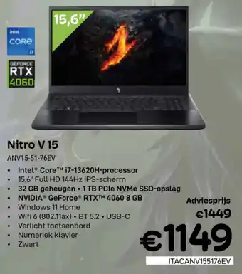 CompuDeals Acer Nitro V 15 ANV15-51-76EV aanbieding