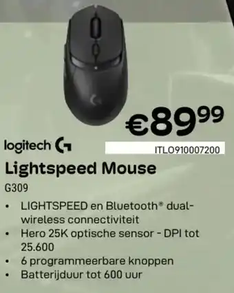 CompuDeals Logitech Lightspeed Mouse G309 aanbieding