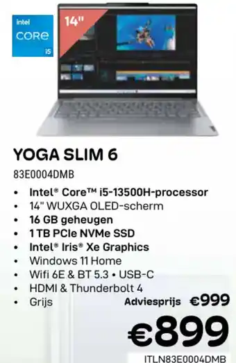 CompuDeals Lenovo Yoga Slim 6 83E0004DMB aanbieding