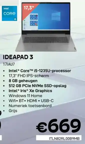 CompuDeals Lenovo Ideapad 3 17IAU7 aanbieding