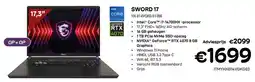 CompuDeals MSI Sword 17 HX B14VGKG-013BE aanbieding