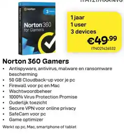 CompuDeals MSI Norton 360 Gamers aanbieding