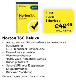 CompuDeals Msi Norton 360 Deluxe aanbieding