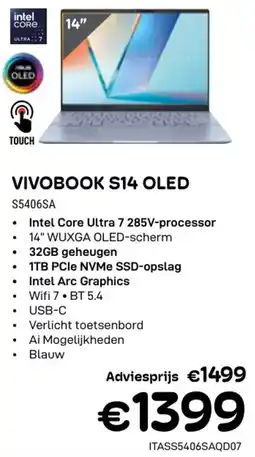 CompuDeals Asus Vivobook S14 OLED S5406SA aanbieding