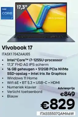 CompuDeals Asus Vivobook 17 ITASX1704ZAAU05 aanbieding