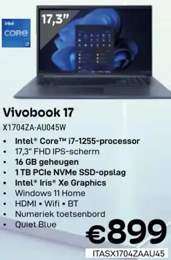 CompuDeals Asus Vivobook 17 X1704ZA-AU045W aanbieding